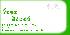 irma misek business card